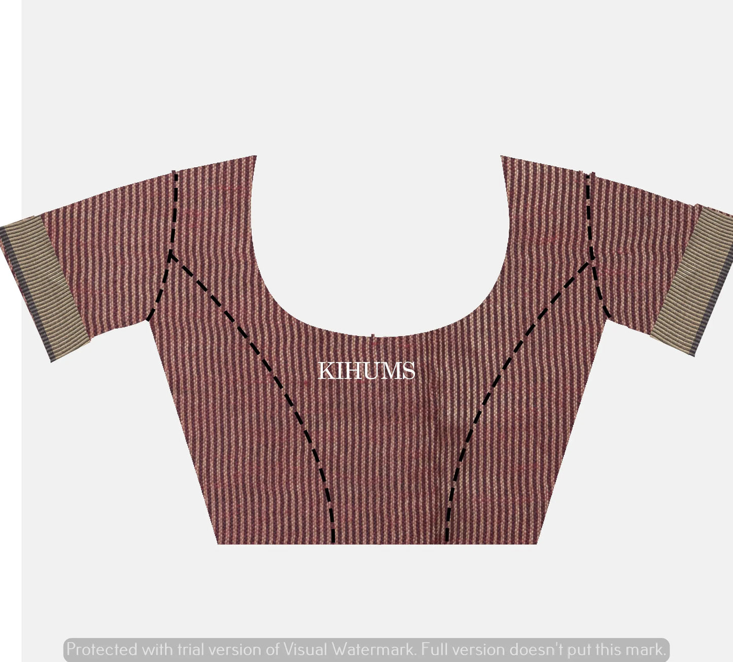 Maroon Shade Handmade Pure Linen Saree | Gold Zari Border | KIHUMS Saree kihums clothing