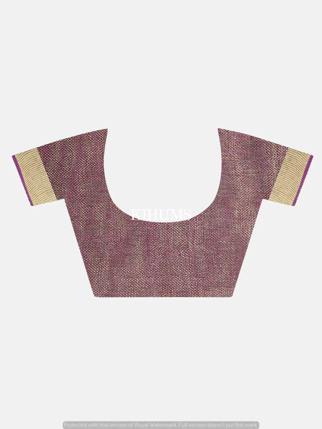 Purple with Gold Zari Tissue Linen Saree | KIHUMS Saree women clothing
