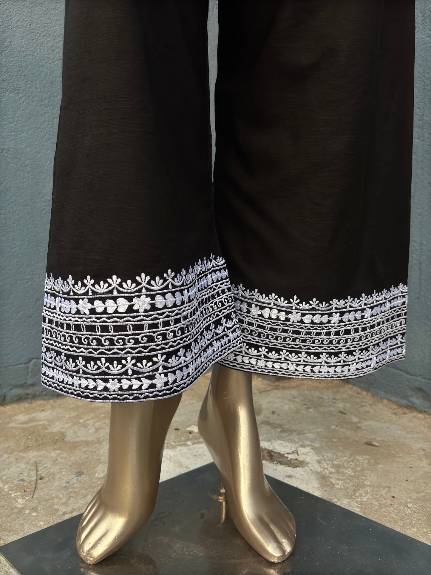 Black with Black Embroidered Pakistani Style Co-ord sets