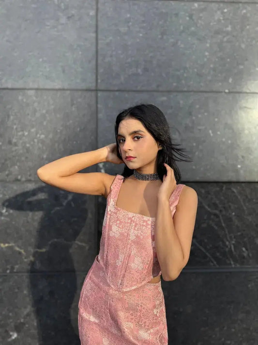Elegant Banarsi Silk Corset tops for women kihums clothing