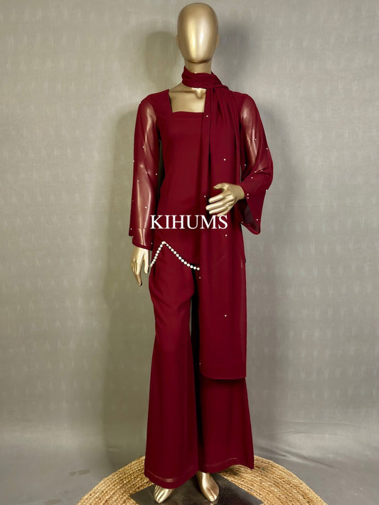 NAINA Corset Style Scallop Three Piece