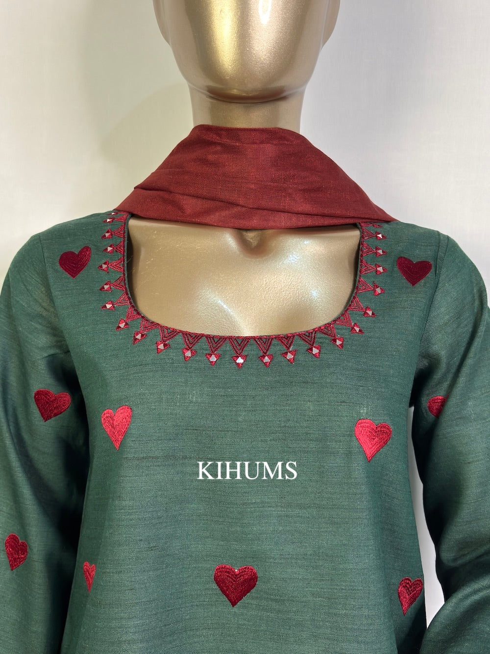 DIL SE Heart Embroidered Farshi Shalwar