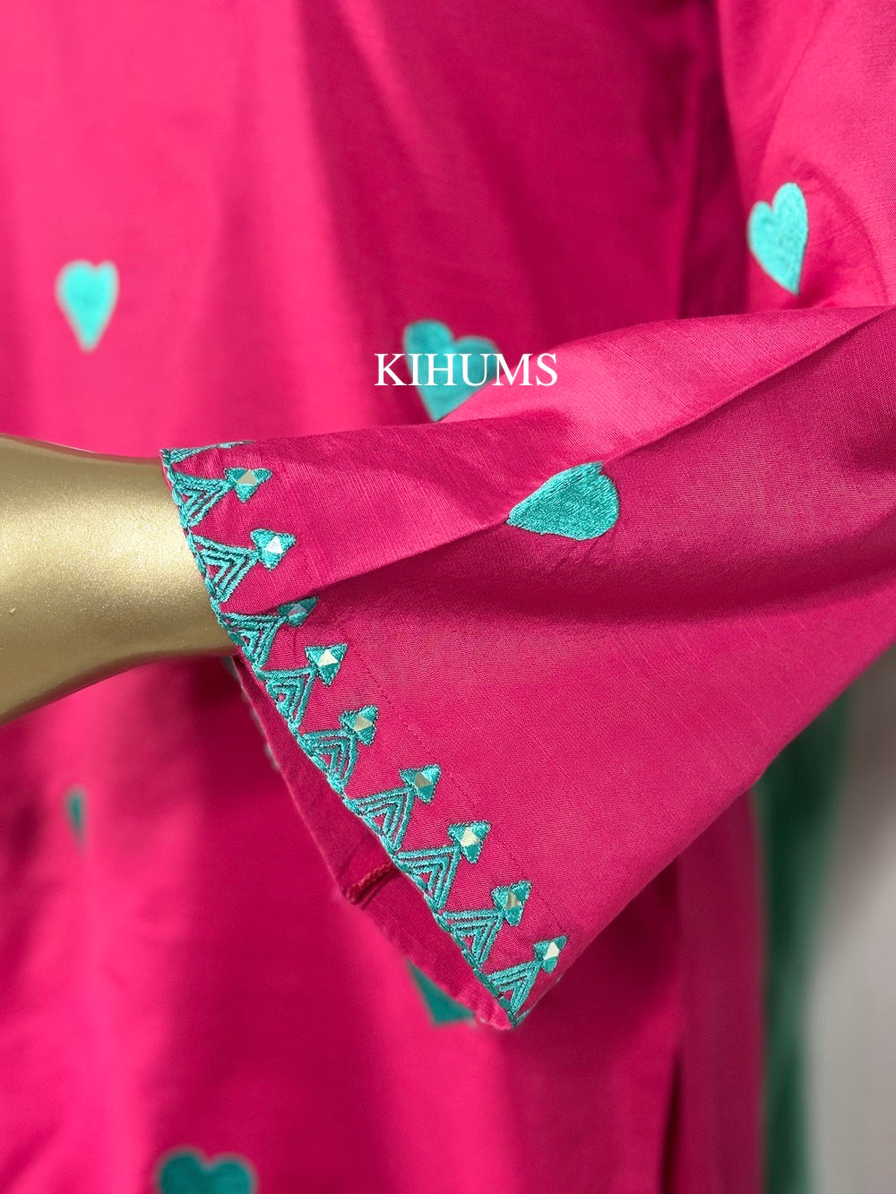 DIL SE Heart Embroidered Farshi Shalwar