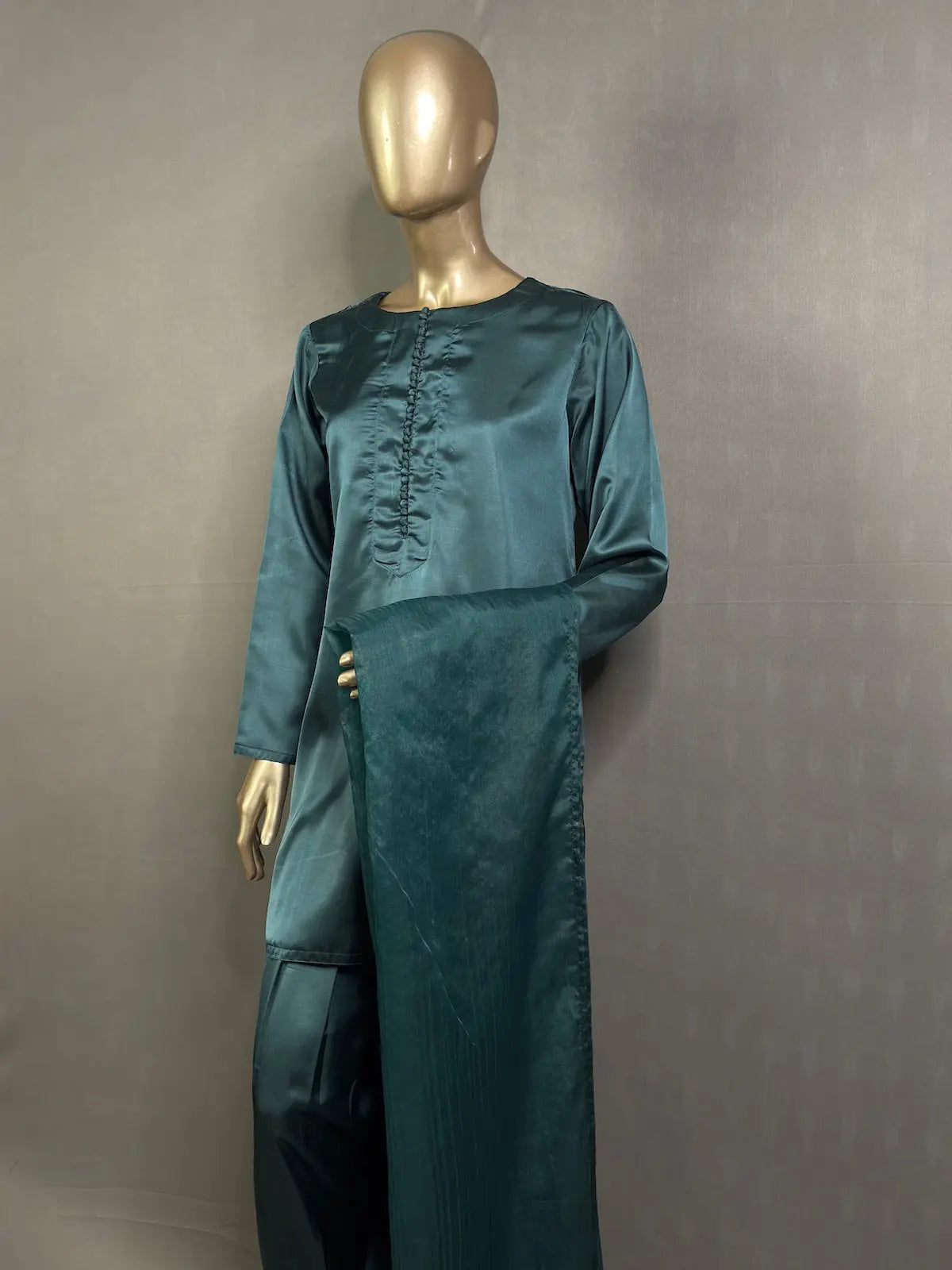 MEHRU Pine Green Farshi Shalwar Pakistani Kurta Set | Best Pakistani Kurta Sets for women kihums clothing