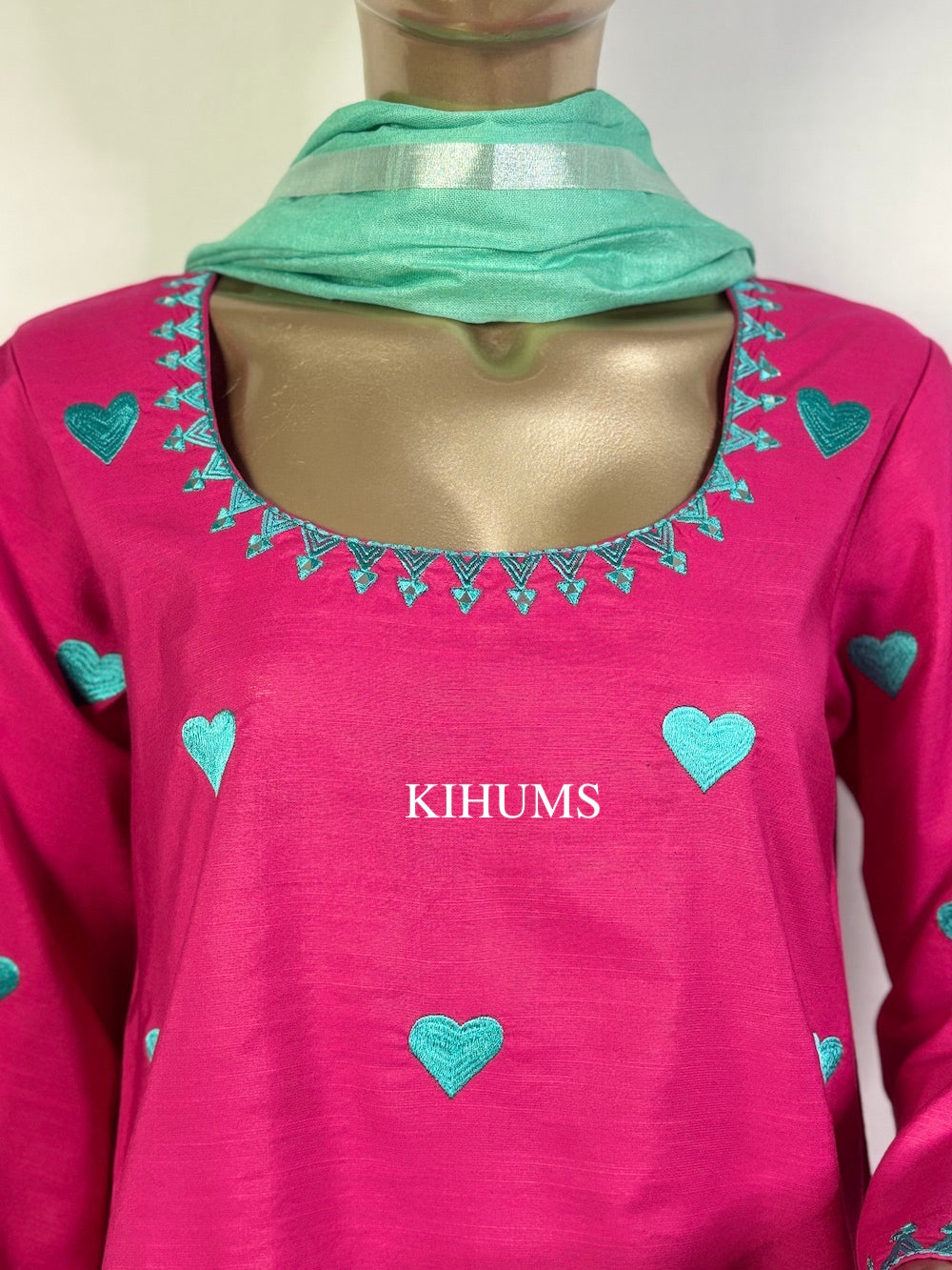 DIL SE Heart Embroidered Farshi Shalwar