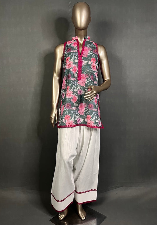 HANIA Cotton Hakoba Floral Printed Kurta Set for women | Summer Kurta set