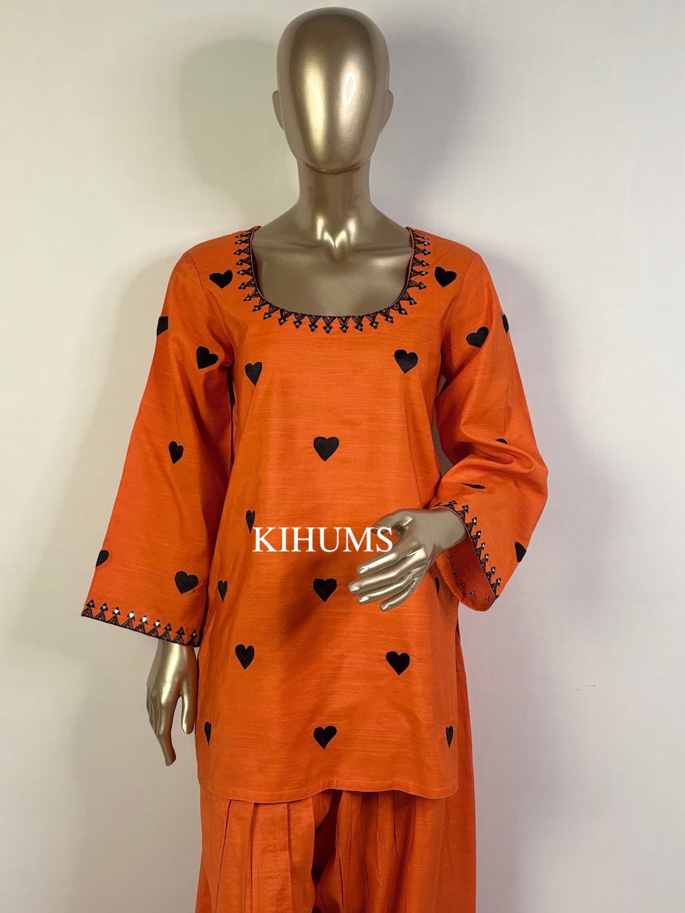 DIL SE Heart Embroidered Farshi Shalwar