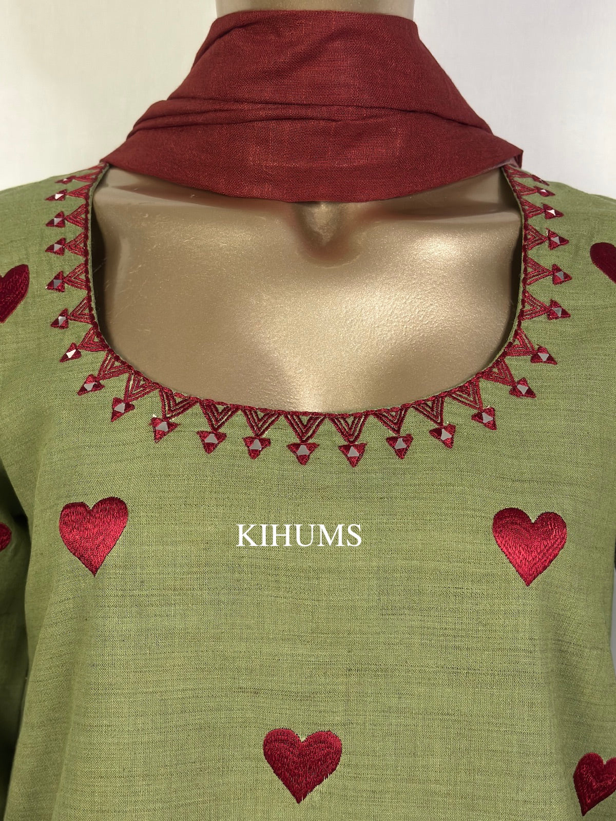 DIL SE Heart Embroidered Farshi Shalwar
