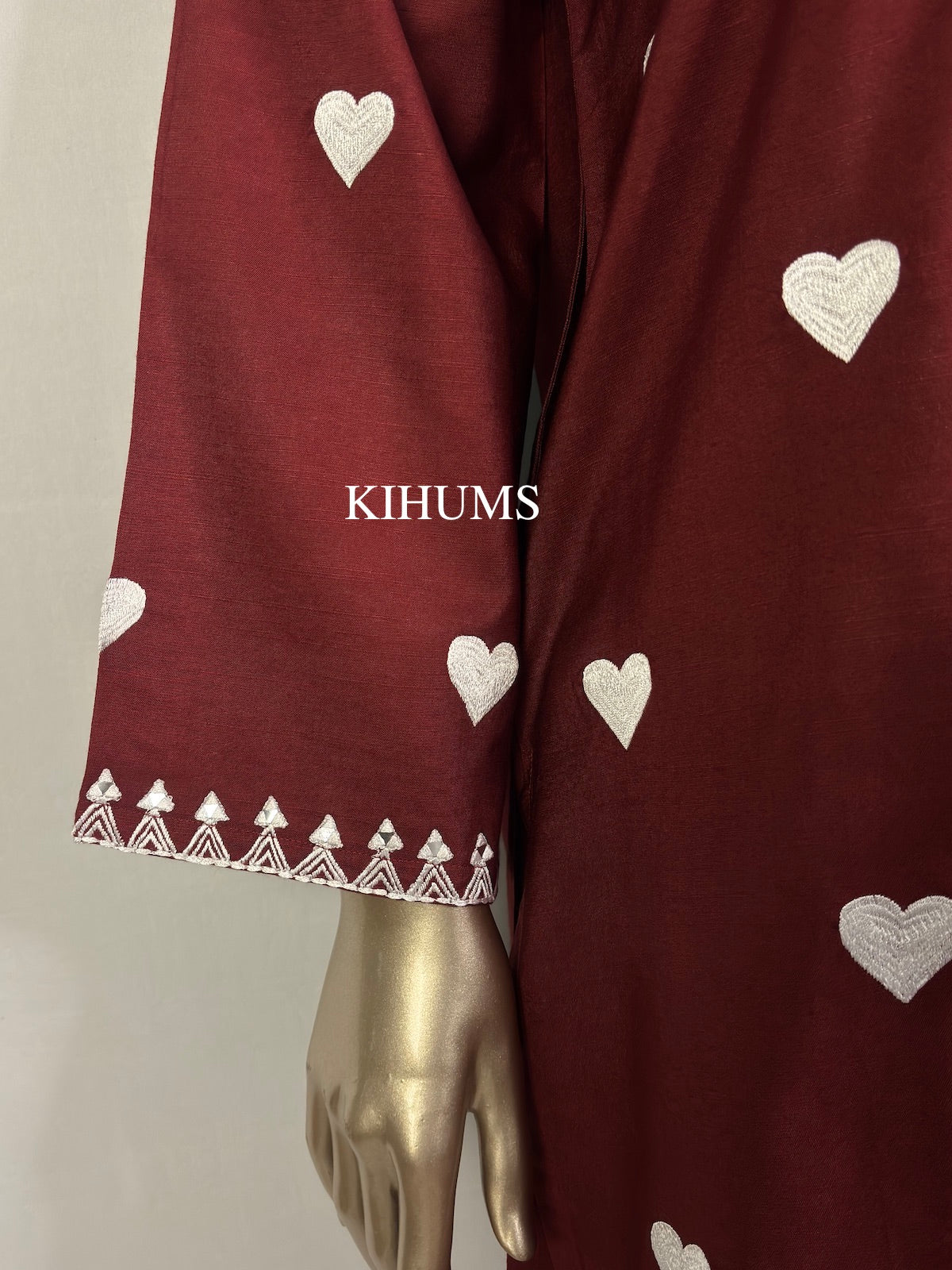 DIL SE Heart Embroidered Farshi Shalwar