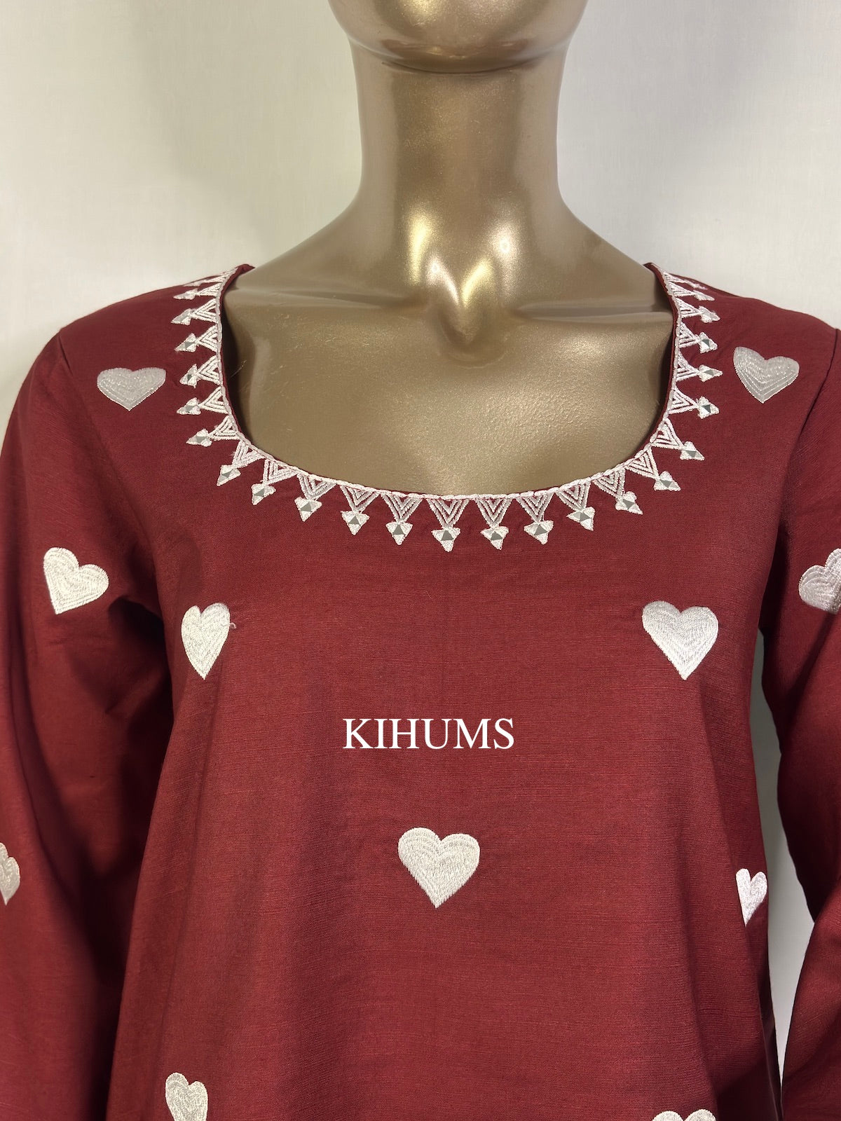DIL SE Heart Embroidered Farshi Shalwar