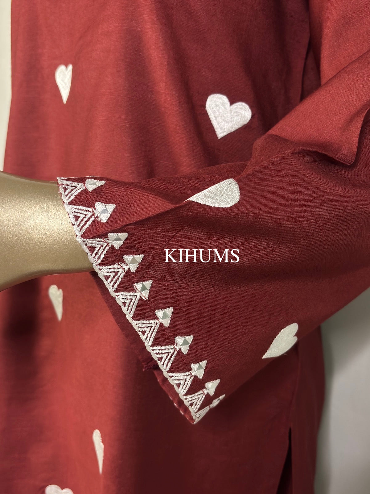 DIL SE Heart Embroidered Farshi Shalwar