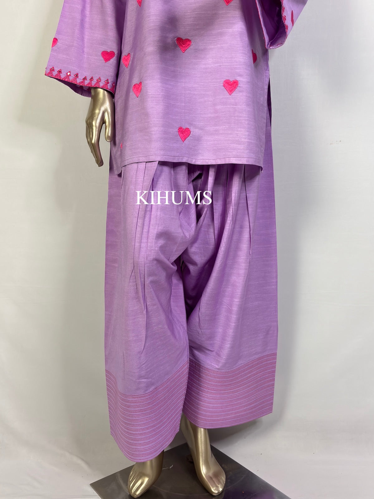 DIL SE Heart Embroidered Farshi Shalwar