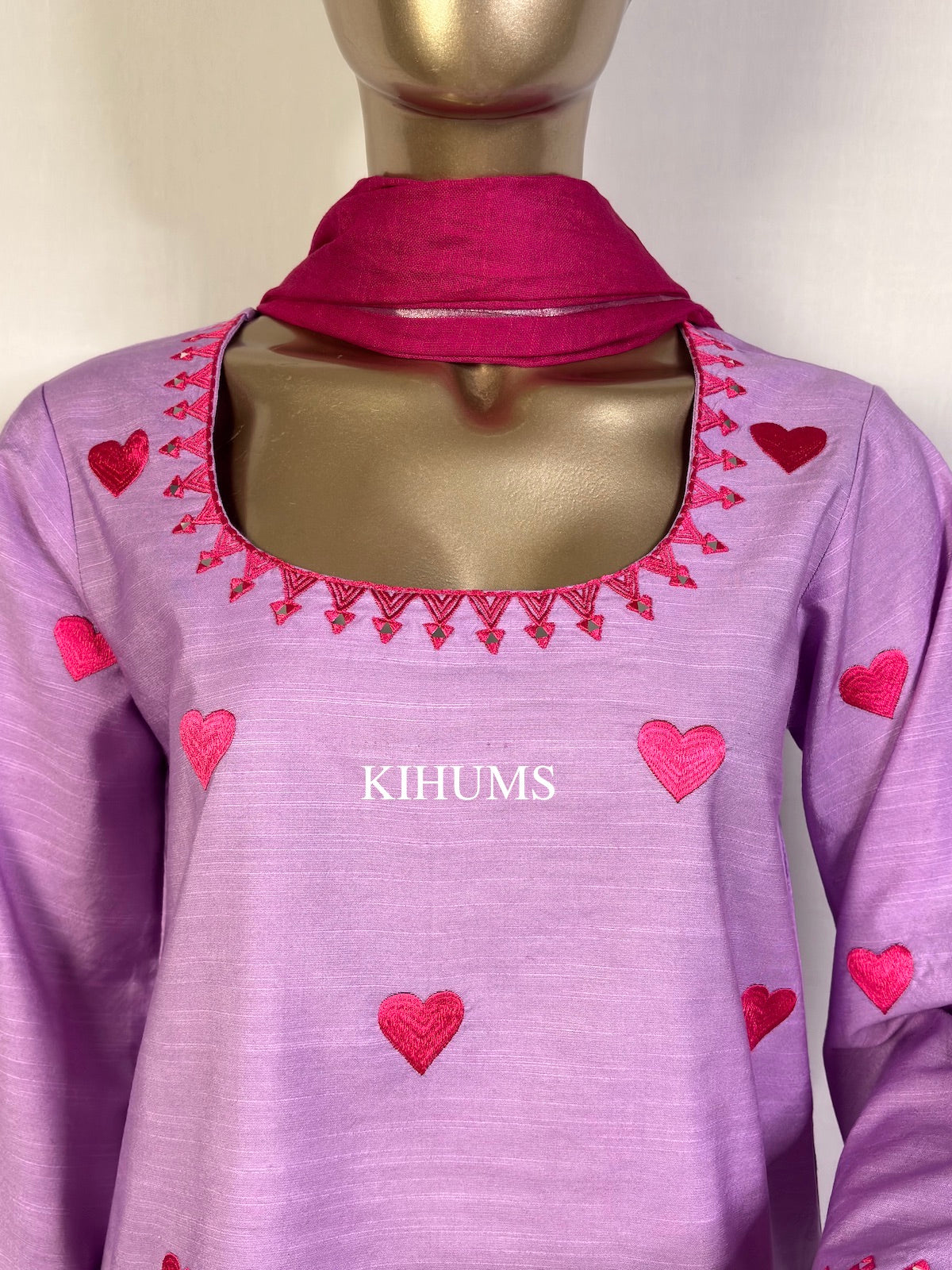DIL SE Heart Embroidered Farshi Shalwar