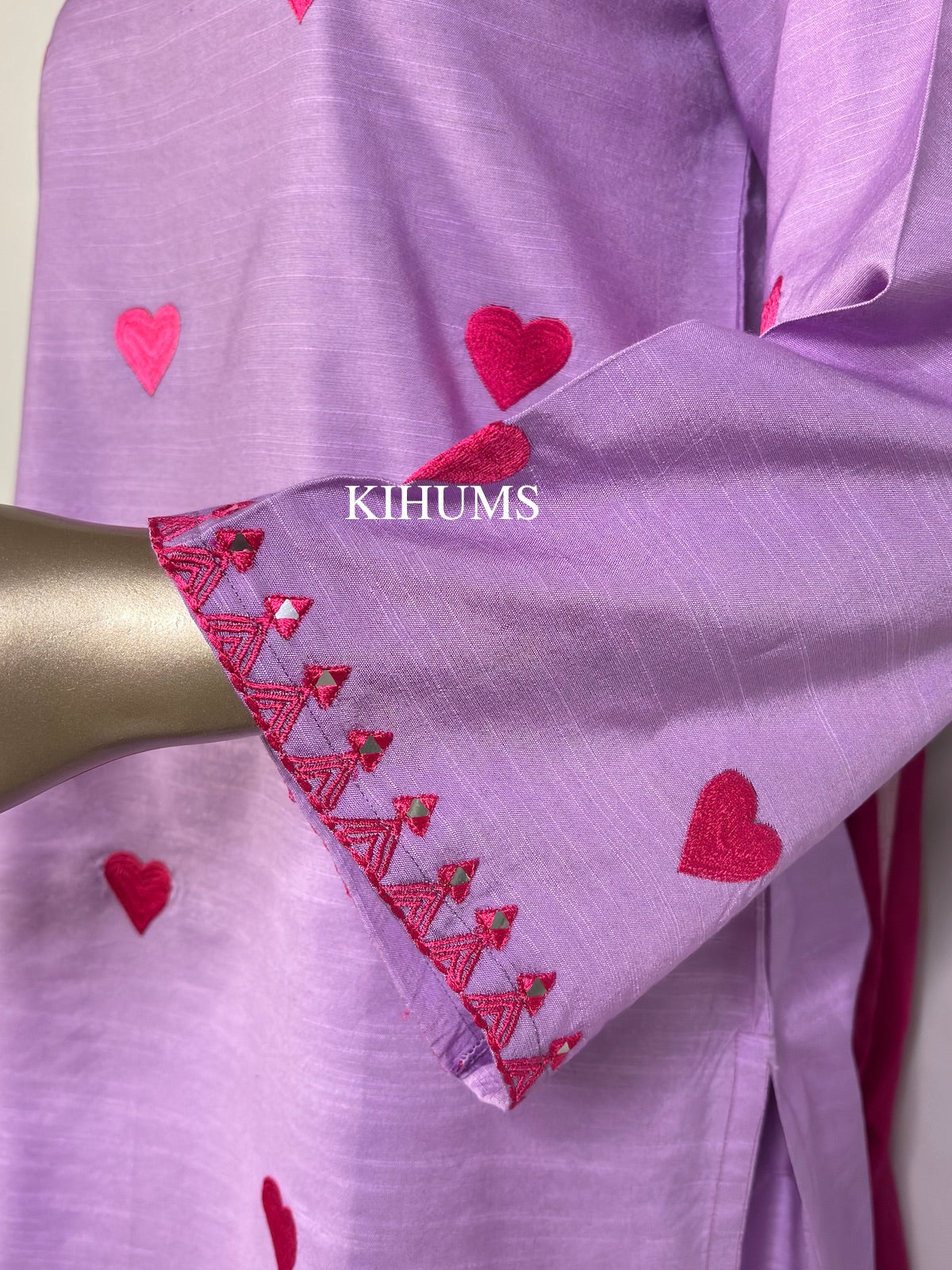 DIL SE Heart Embroidered Farshi Shalwar
