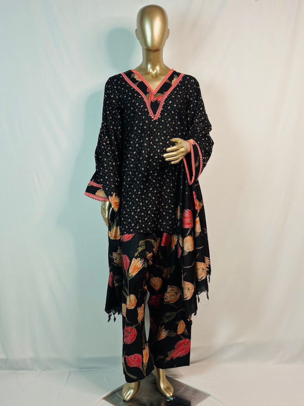 BASERA Floral Printed Farshi Shalwar