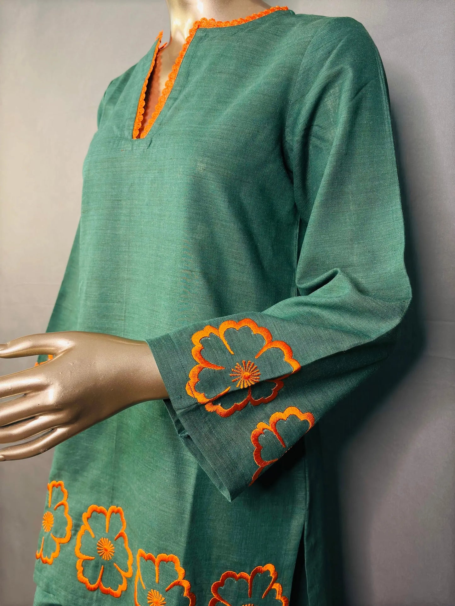 Green Shade- Stylish & Trendy Embroidered kurta set for women kihums clothing