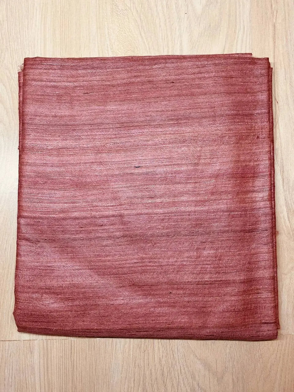 Brick Shade Handwoven Tussar Silk Saree | KIHUMS Saree kihums clothing