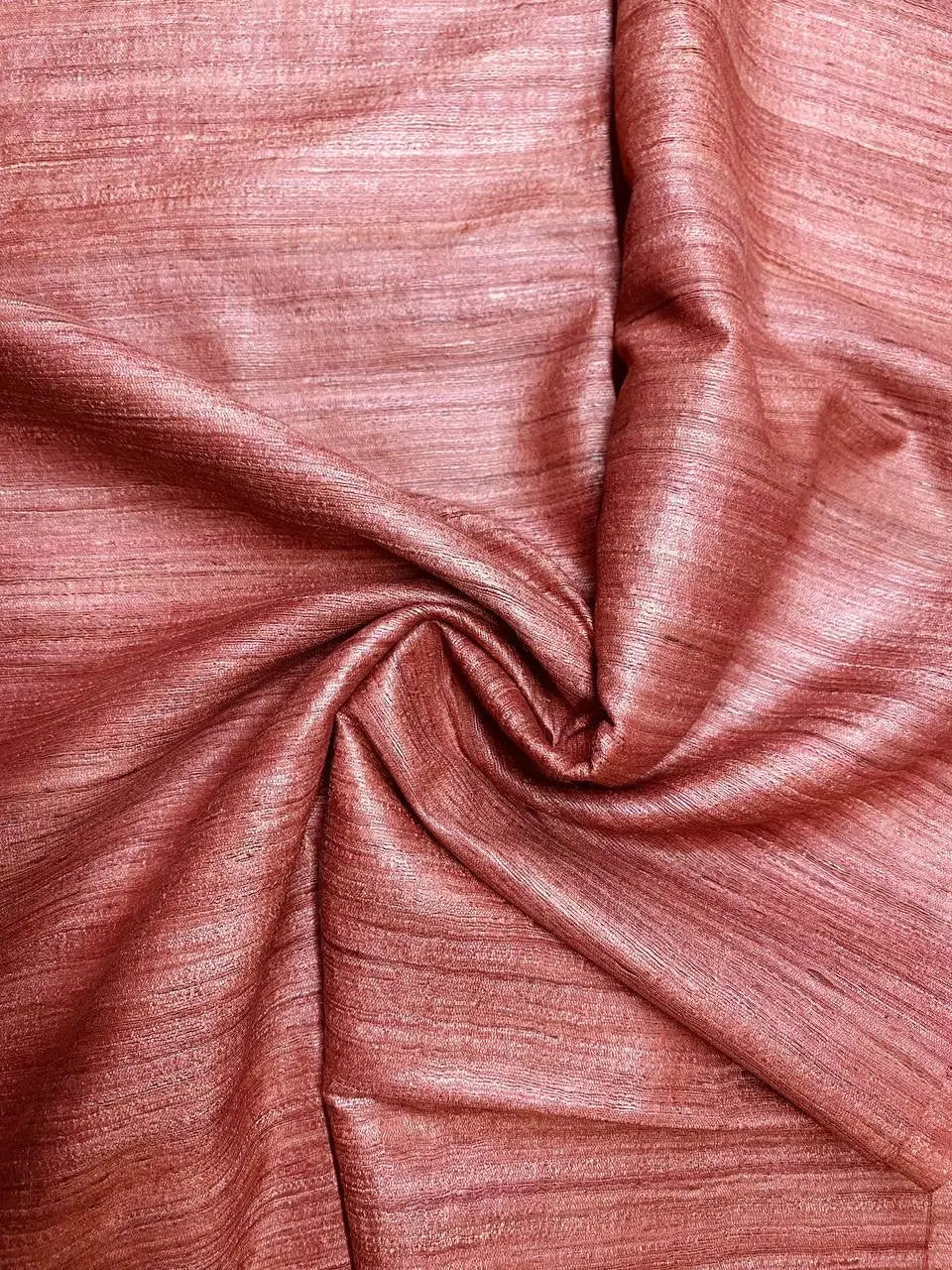 Brick Shade Handwoven Tussar Silk Saree | KIHUMS Saree kihums clothing