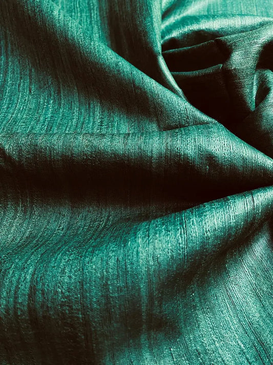 Dark Green Handwoven Tussar Silk Saree | KIHUMS Saree kihums clothing