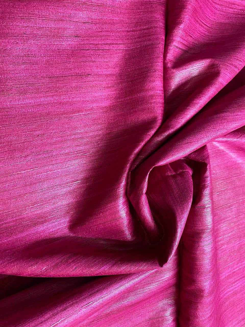 Pink Handwoven Tussar Silk Saree | KIHUMS Saree