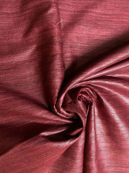 Wine Shade Handwoven Tussar Silk Saree | KIHUMS Saree kihums clothing