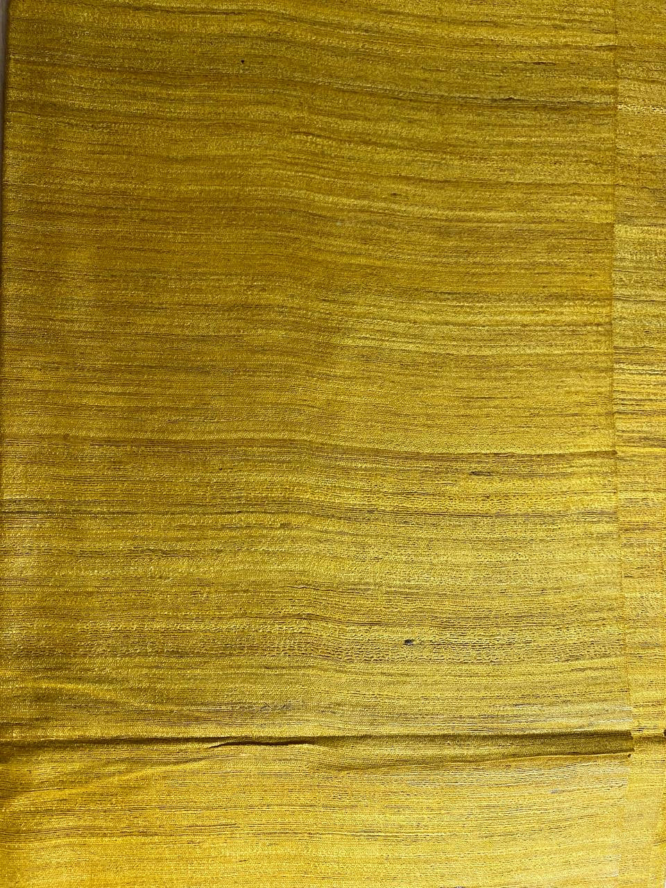 Yellow Shade Handwoven Tussar Silk Saree | KIHUMS Saree