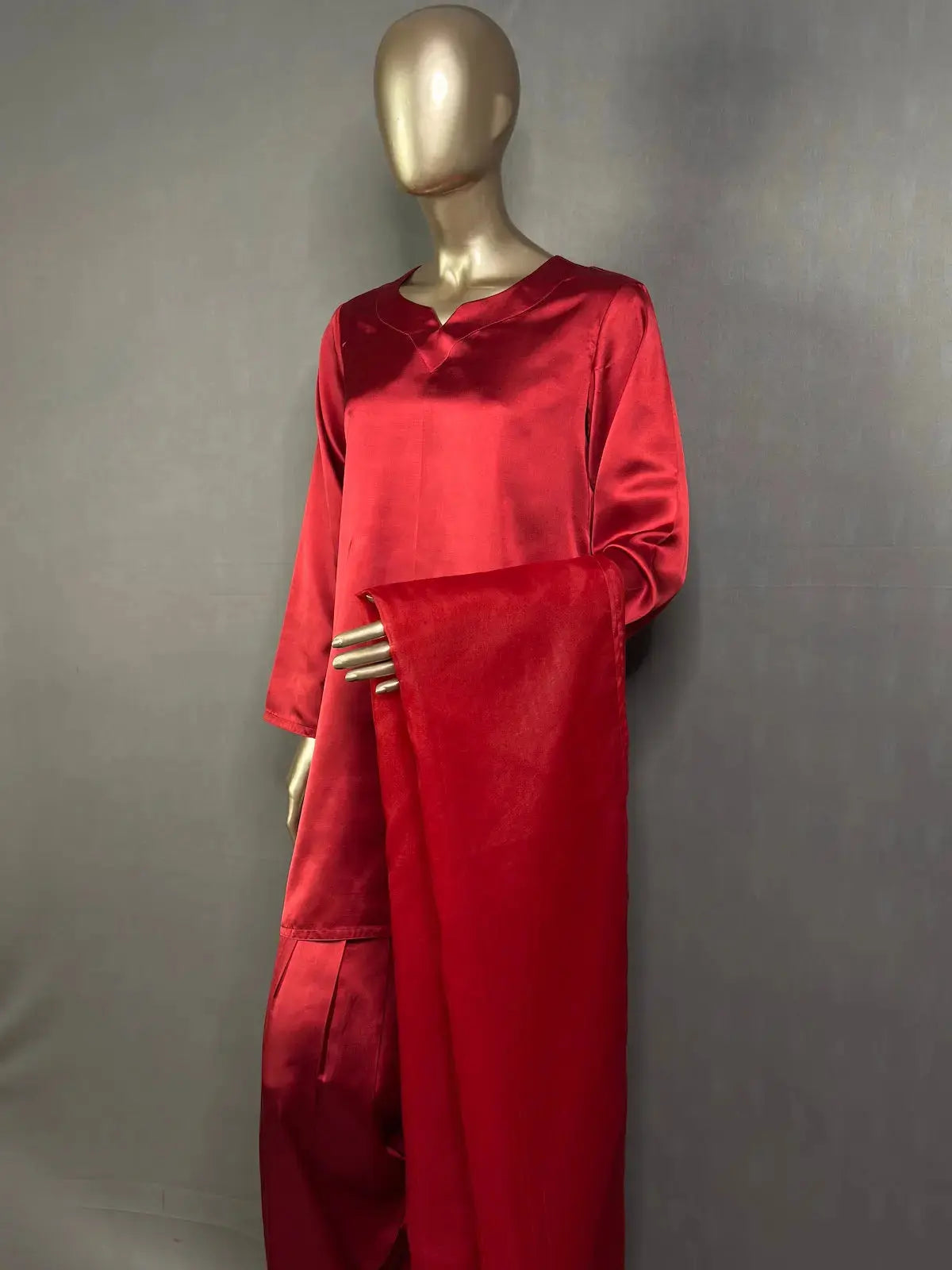 MEHRU Red Farshi Shalwar Pakistani Kurta Set | Embroidery work | Best Pakistani Kurta Sets for women (Copy) kihums clothing