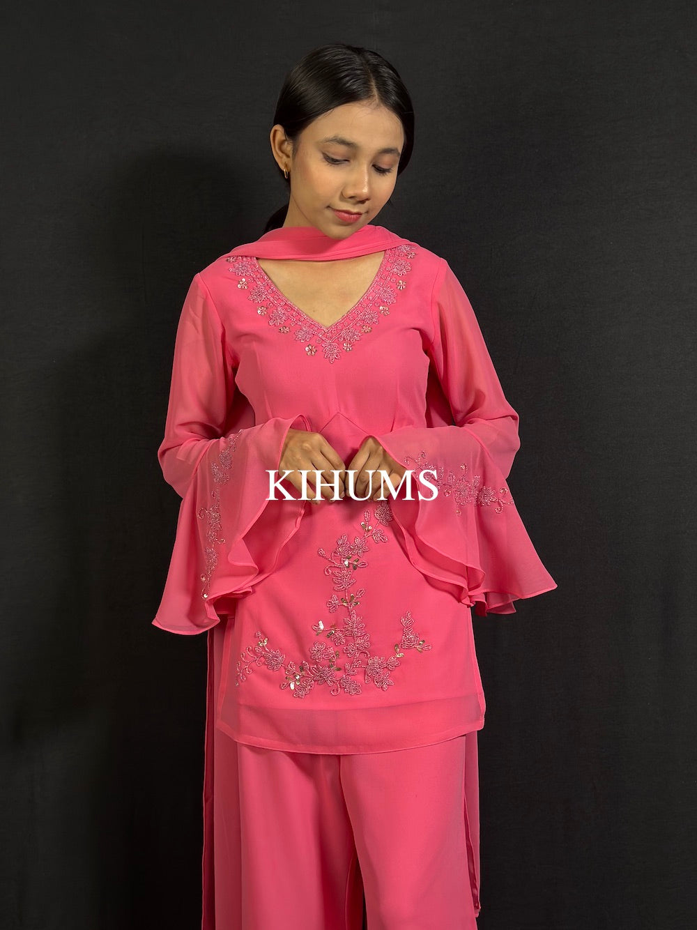 Kareena Corset Style Hand Embroidered Three Piece