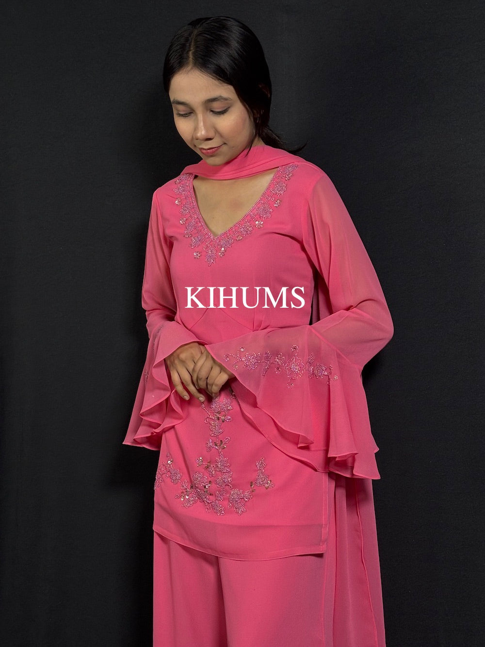 Kareena Corset Style Hand Embroidered Three Piece