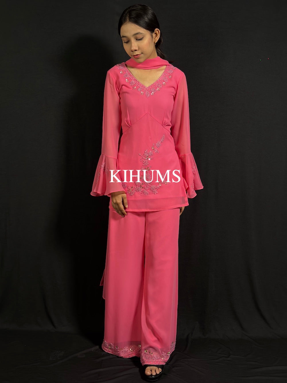 Kareena Corset Style Hand Embroidered Three Piece