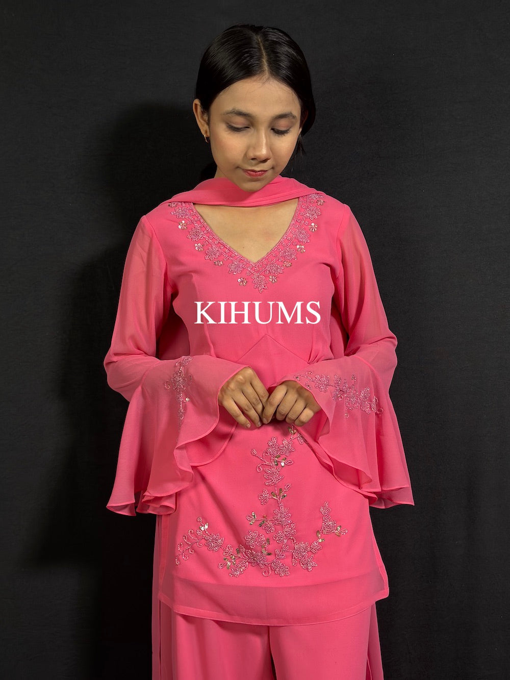 Kareena Corset Style Hand Embroidered Three Piece