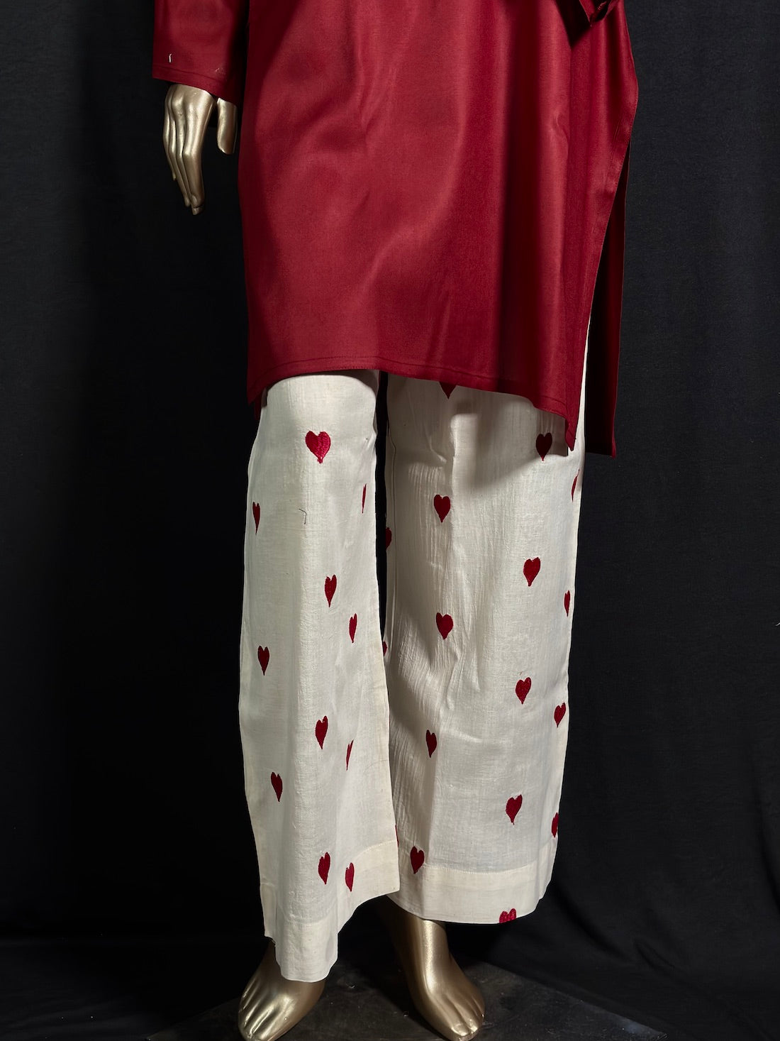 RABIYA Co-ord set for women with heart embroidered| Kurta Set