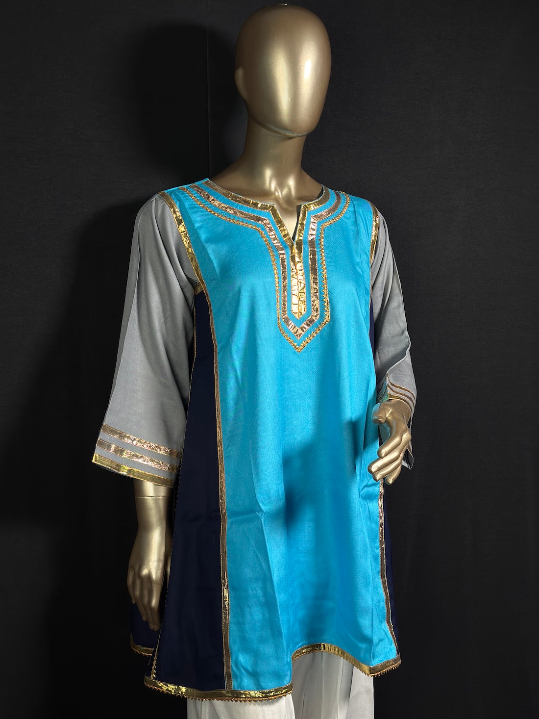 SUNEHRI Blue Gota Kurta Set
