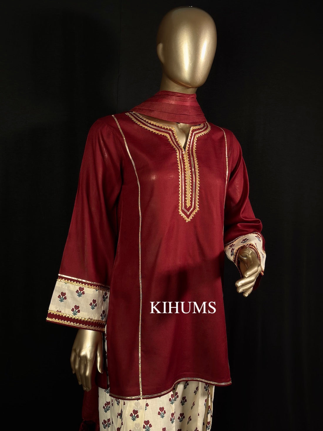 AMANA Cotton Farshi Shalwar for women with beautiful print & lace detailing| Kurta set