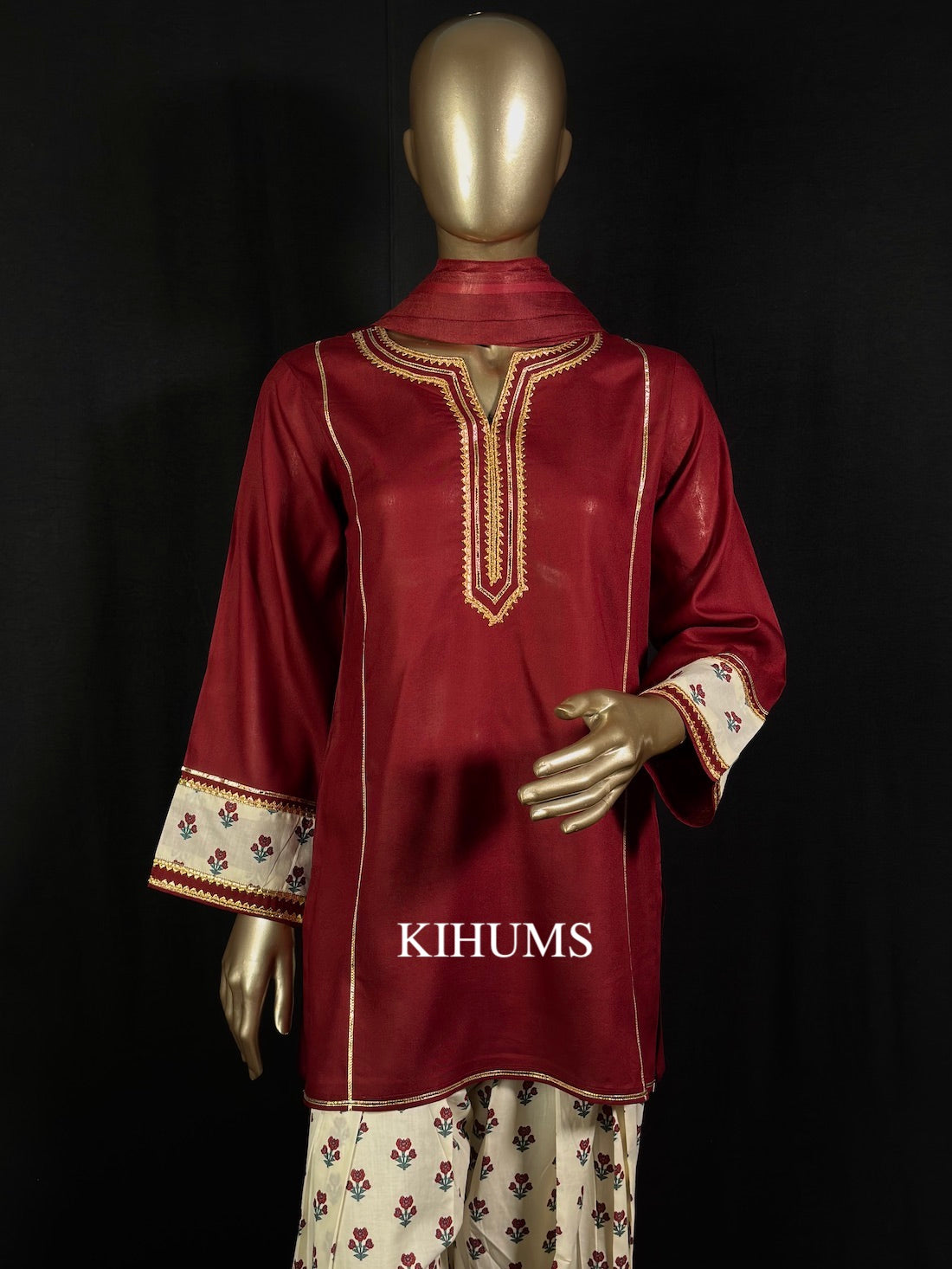 AMANA Cotton Farshi Shalwar for women with beautiful print & lace detailing| Kurta set