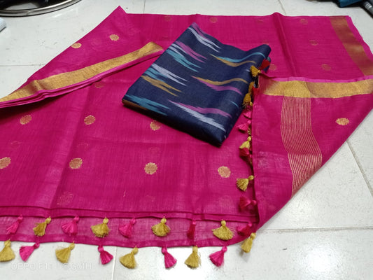 Digital print pure organic linen 2 PC Unstitched Dress Material