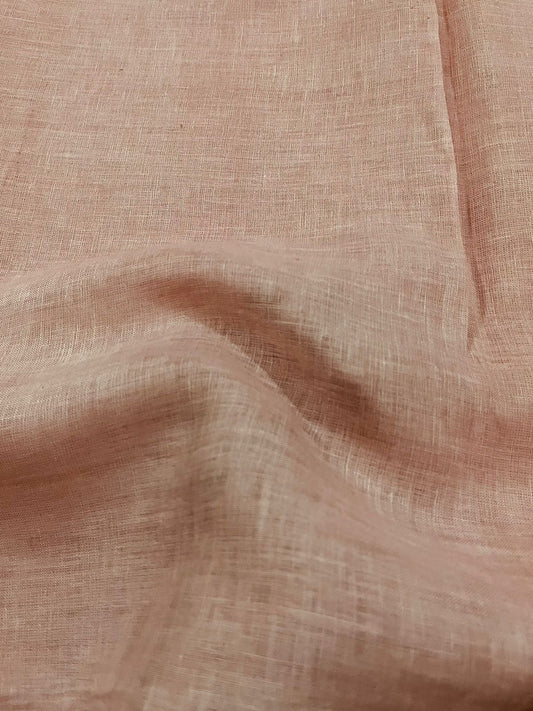 40 lea 58 inch 100% pure Handloom Linen Fabric -Beige
