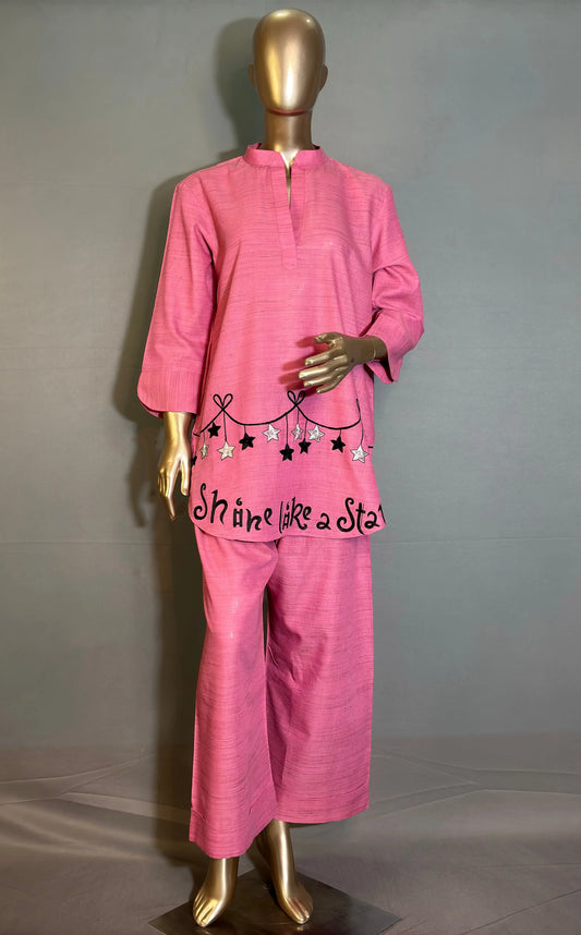 Pink Shade- Embroidered Pakistani Co-ord set for women kihums clothing