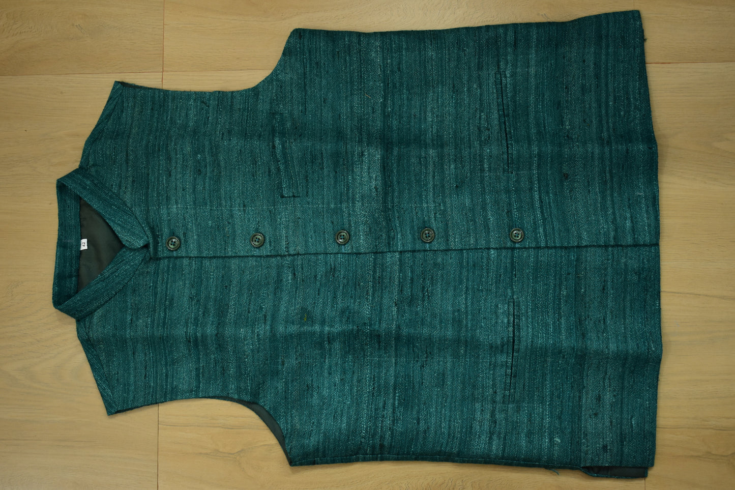 Handloom 100% pure Katiya Silk Men's GreenJacket | Vest | Men Traditional wear