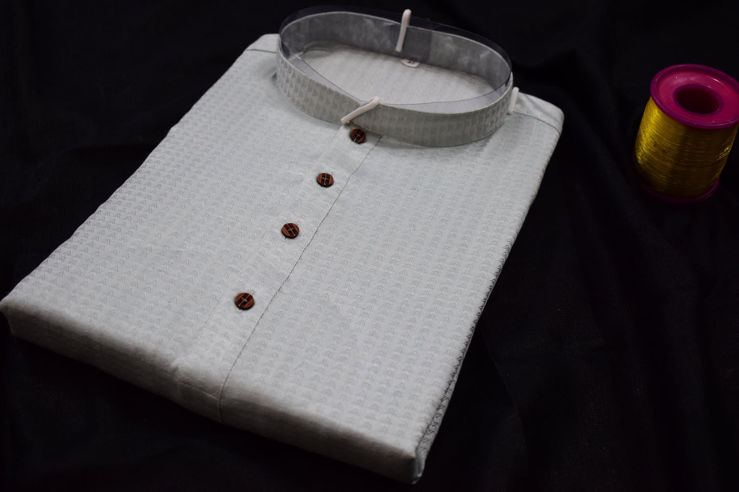 White Handloom Men's Kurta | Viscose Silk | Men Traditional wear