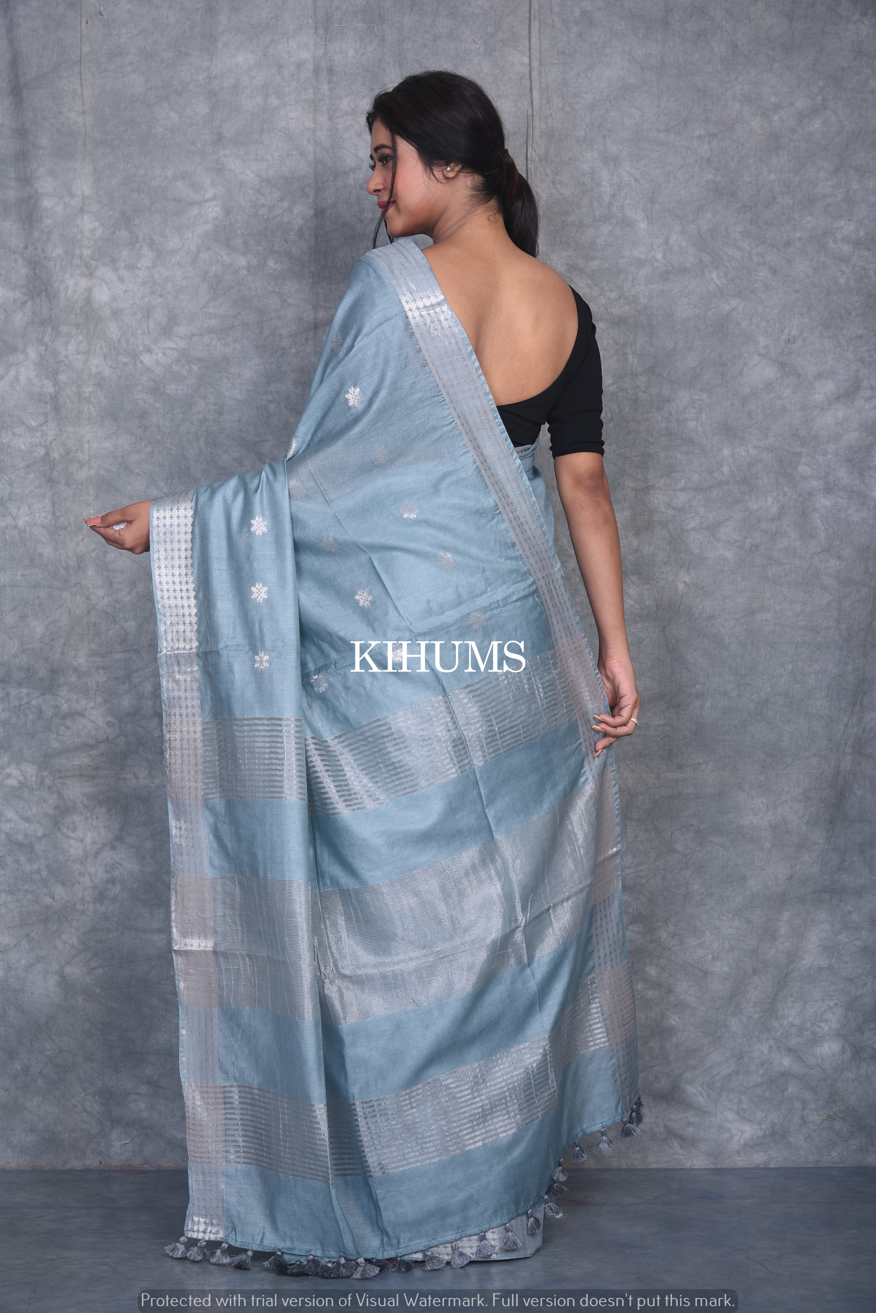 Devnaagri - Sobhita Dhulipala in Ice Blue Silk Organza Saree