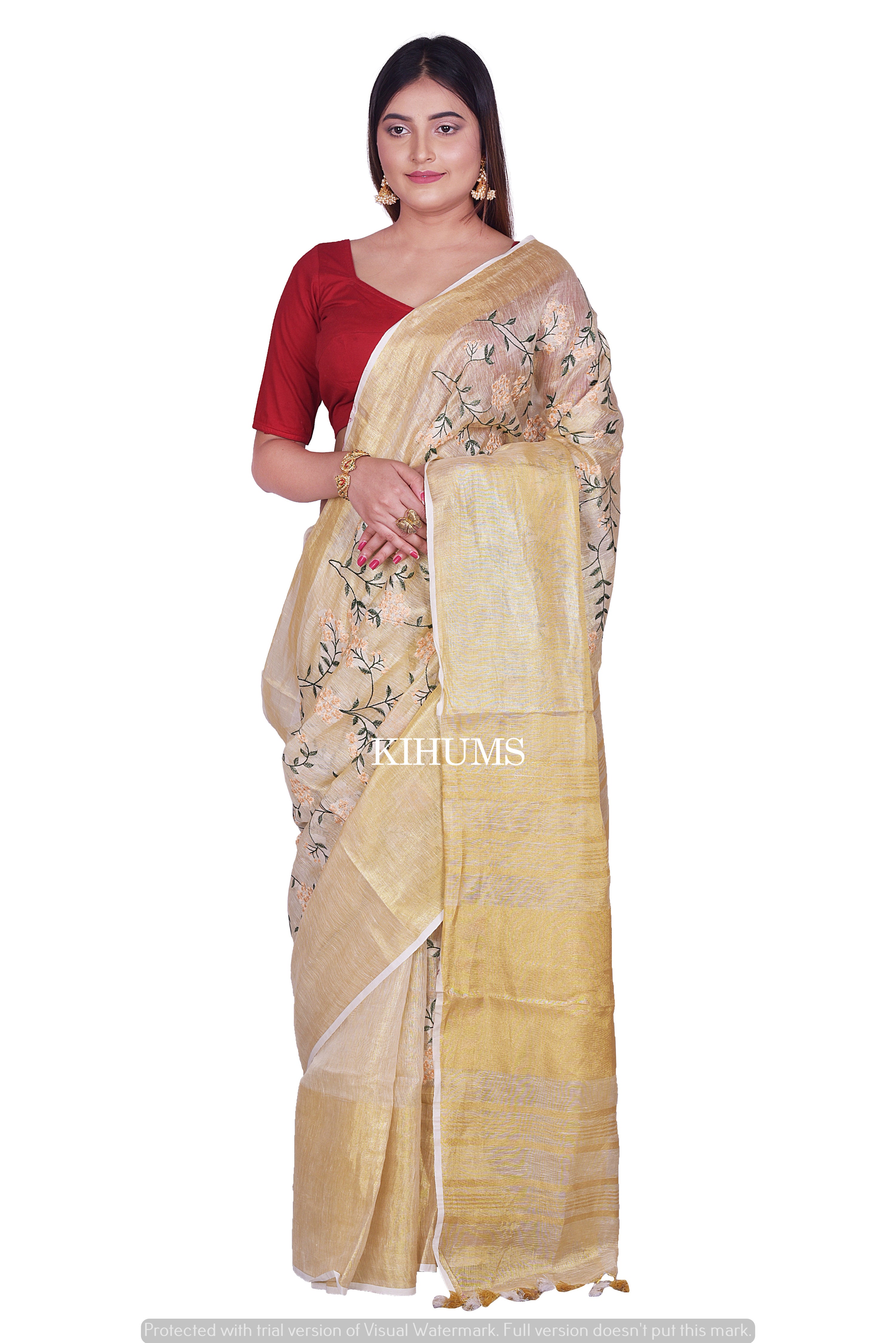 Cream Saree - Buy Trendy Cream Saree Online in India | Myntra